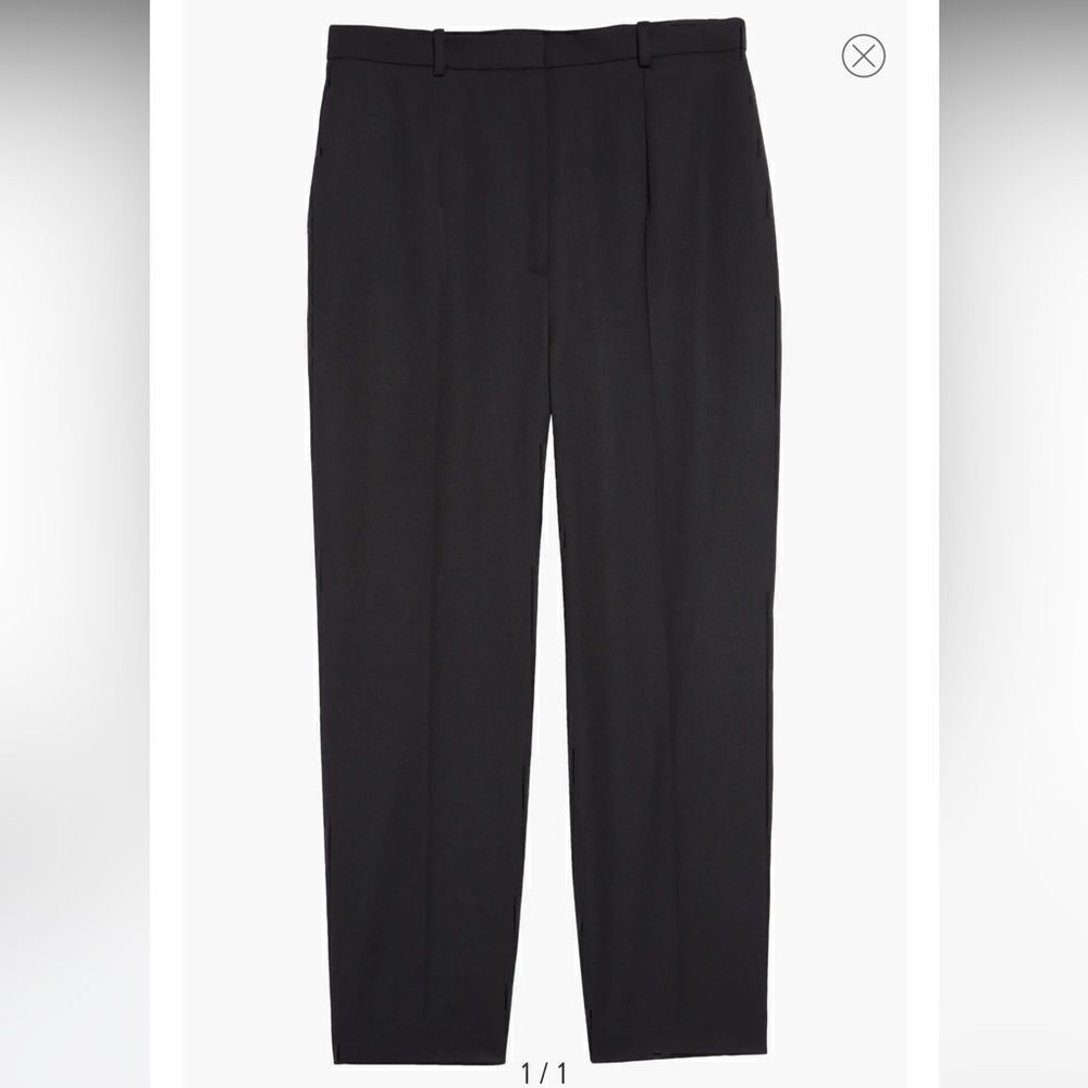 Alexander McQueen McQ Straight Leg 100% Wool Black Trouser Pants